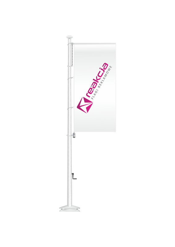 maszt z korbką oraz windtrackerem